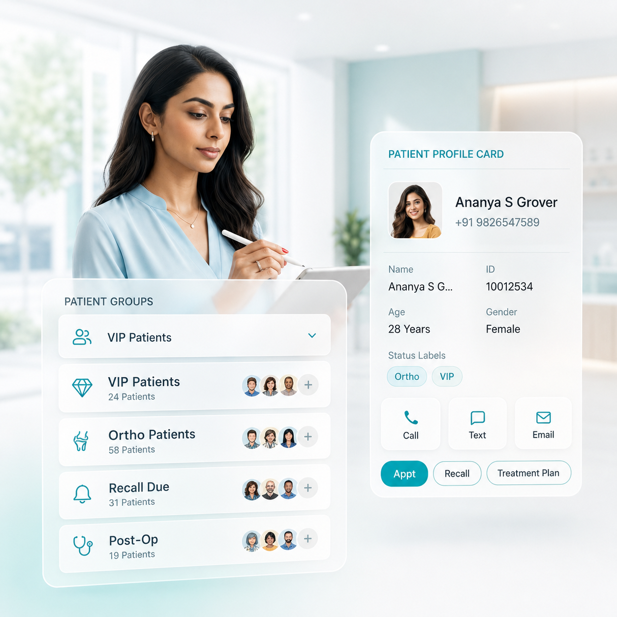 best clinic management software for small clinics India patient segmentation VIP groups recall tracking dental patient management system