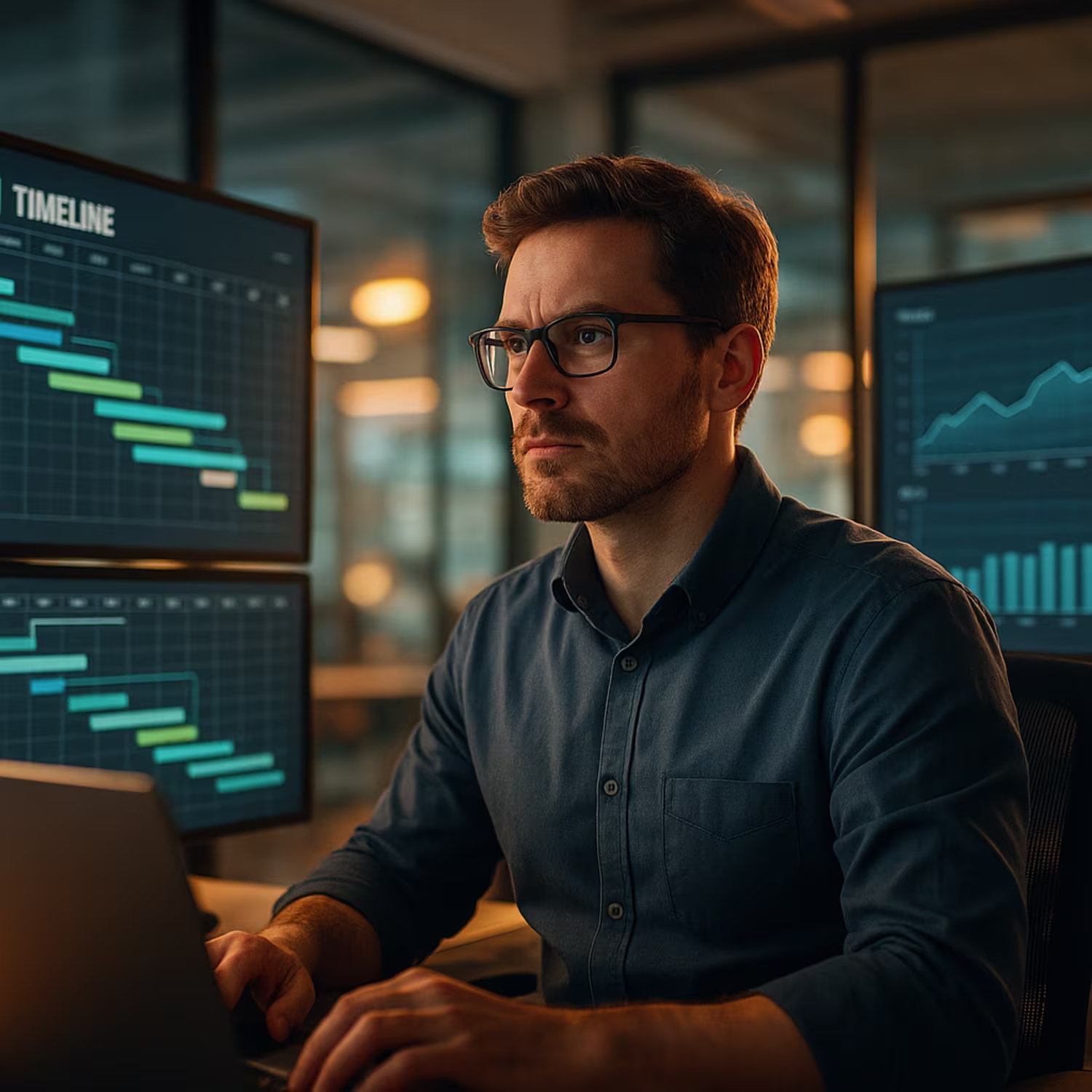 IT Project Manager Analyzing Life Cycle