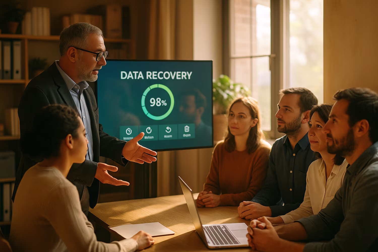 IT disaster recovery expert instructing