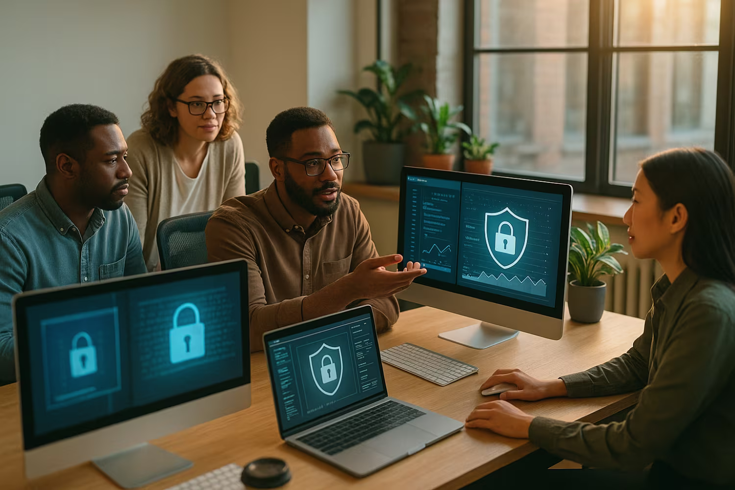Professional discussing EDR in cybersecurity