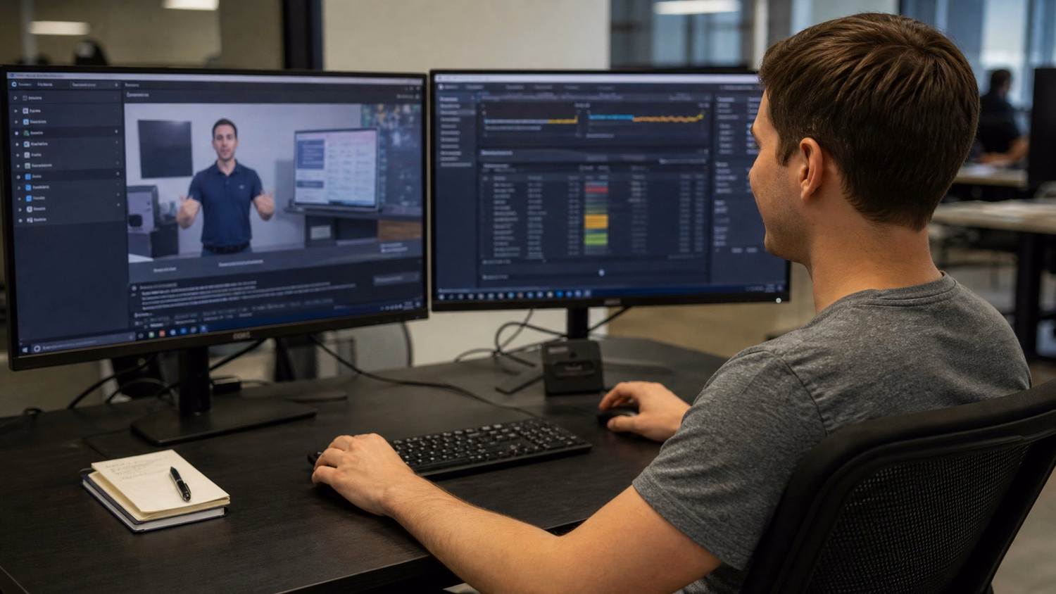 Team discussing EDR data at office round table 52 chars
