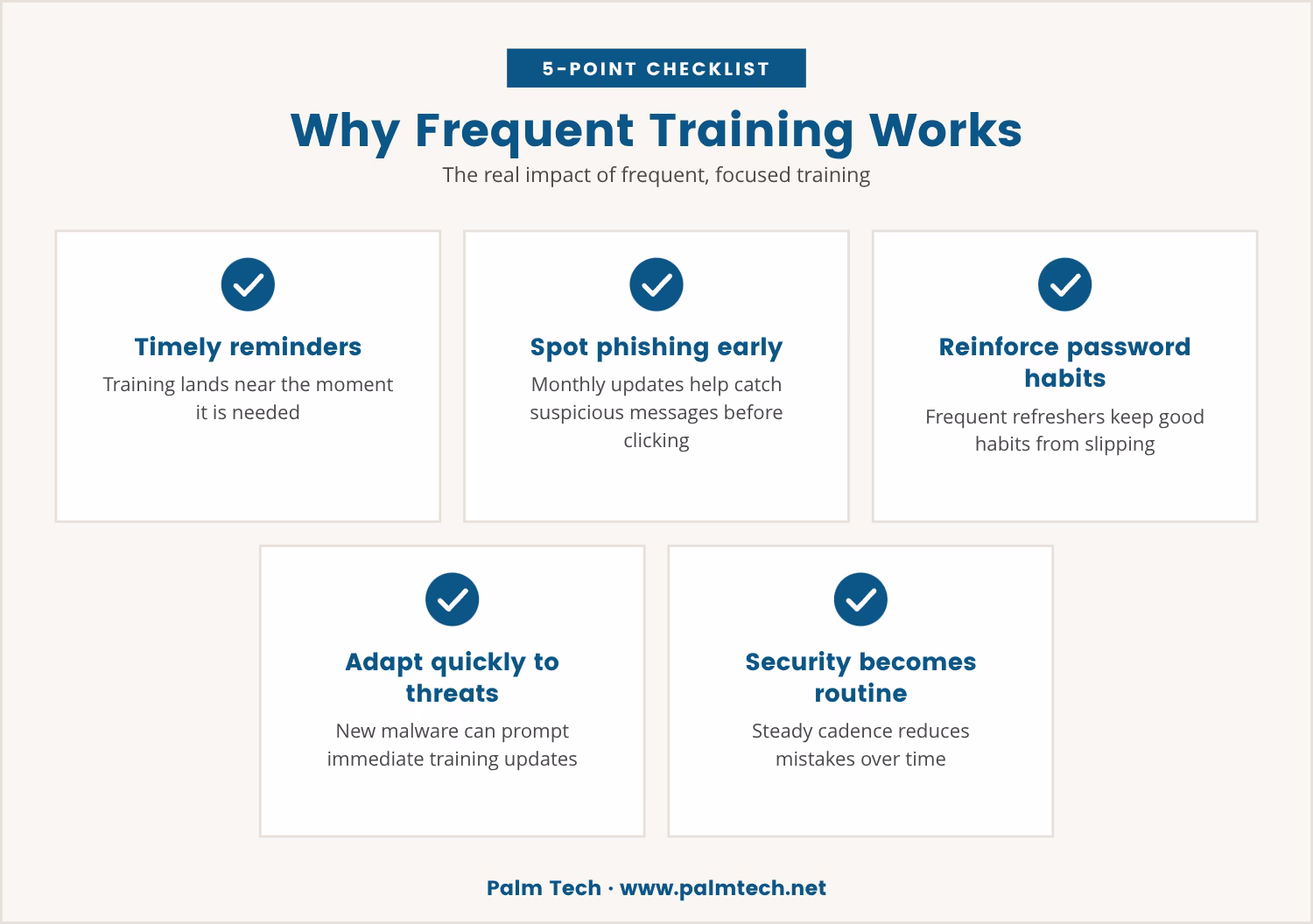Checklist: Why Frequent Training Works