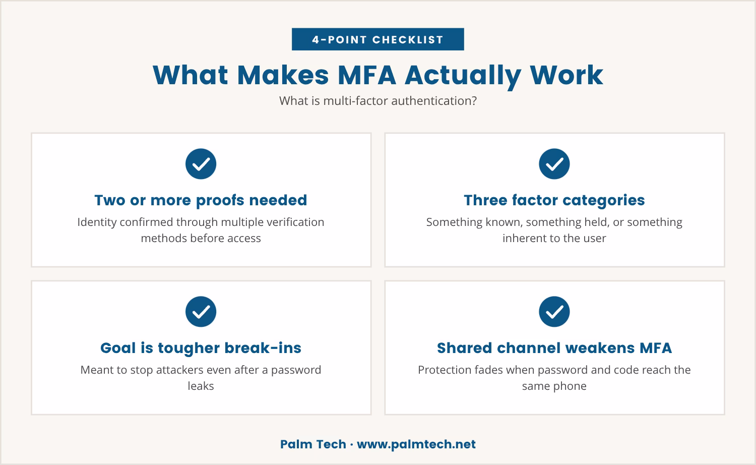 Checklist: What Makes MFA Actually Work