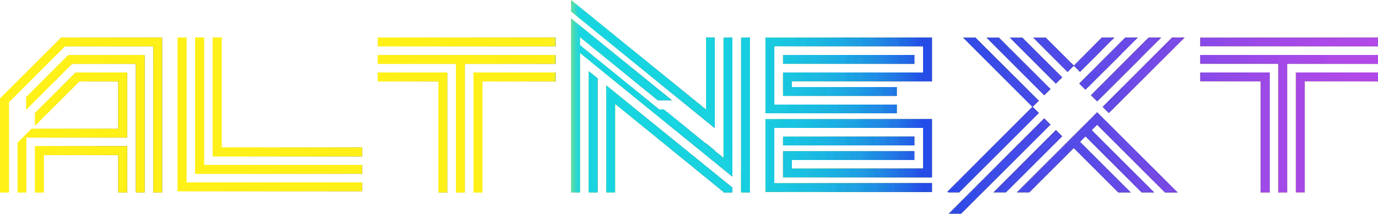 Logo for AltNext in yellow, green-blue gradient, and purple stylized lines.