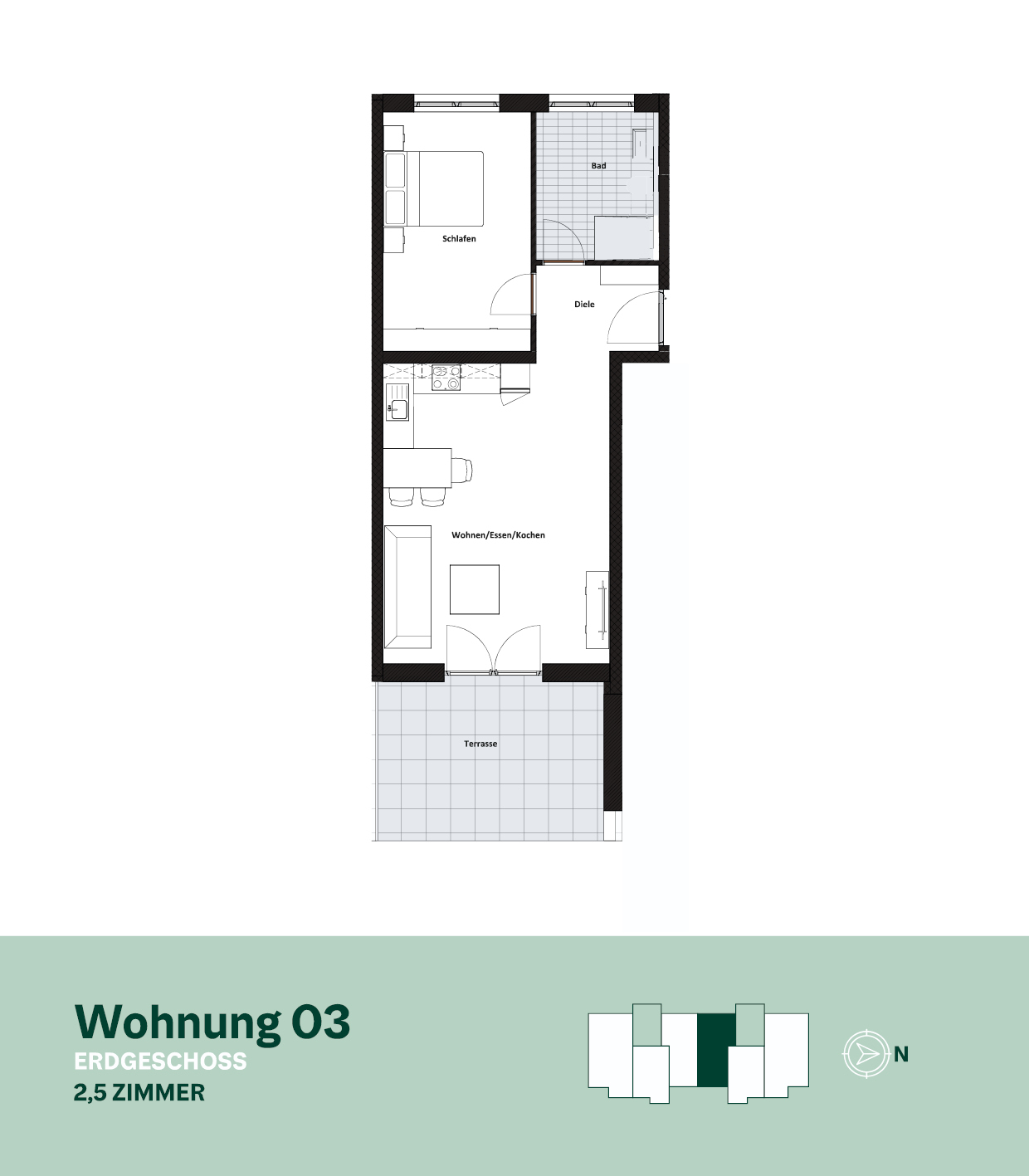 Grundriss Wohnung 03 – Erdgeschoss
