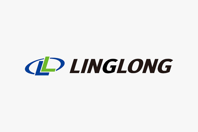 Linglong Logo mit grünem und blauem stilisiertem L und dem Schriftzug LINGLONG in Fettdruck.