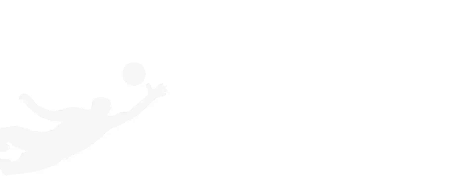 Silhouette eines Torwarts, der nach einem Ball in der Luft taucht.