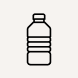 Icon of a plastic water bottle with a cap.
