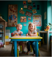 Portrait of a woman with slicked-back hair wearing a black blazer and orange turtleneck, with a double-exposure effect.