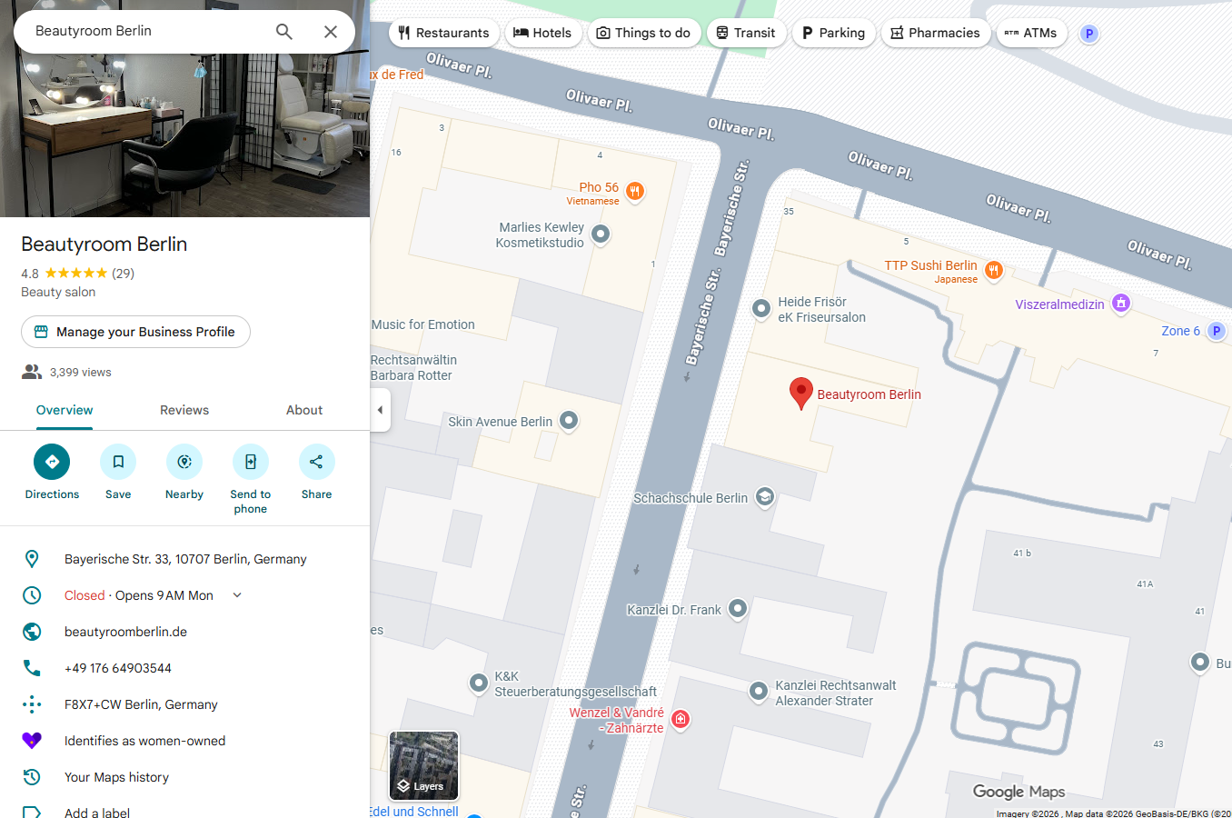 Bayerischestr 33, 10707 Berlin