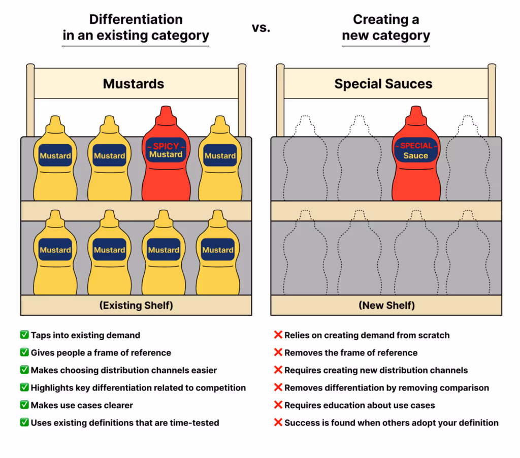 Creating a new category vs differentiating in an existing category by Anthony Pierri
