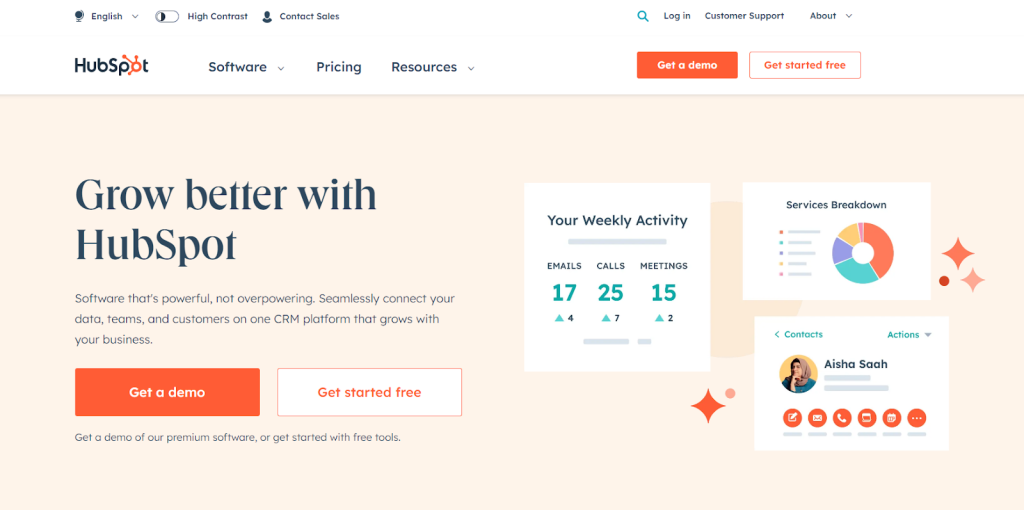 Example 3: Product Messaging of HubSpot