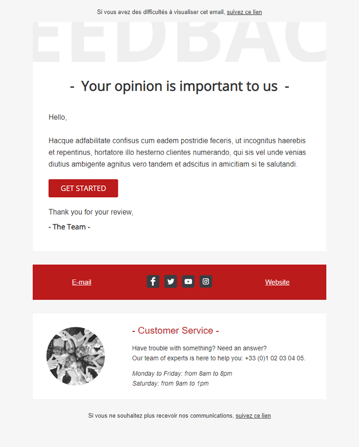 template Feedback Matters