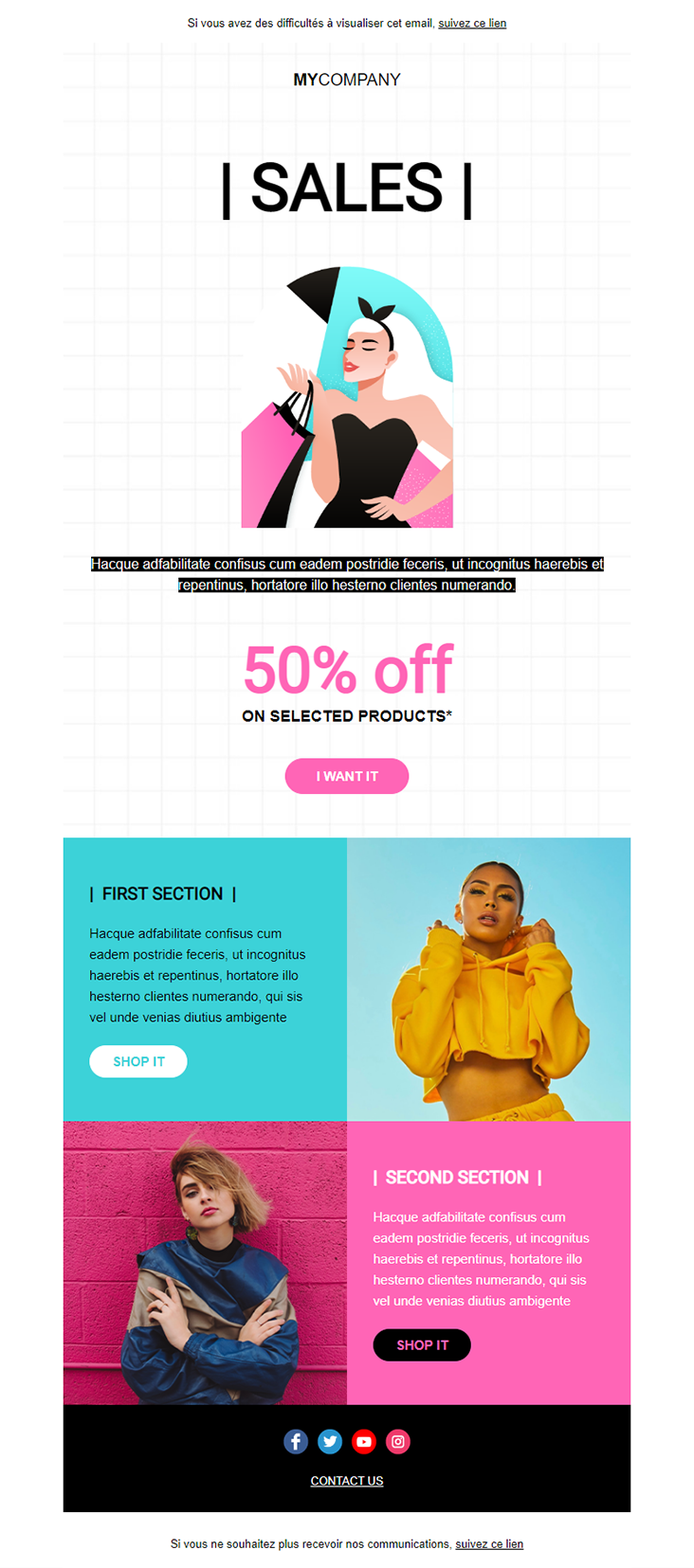 gabarit de newsletter Sales Alert