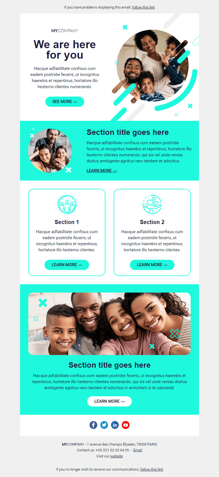modèle de newsletter Social Matters