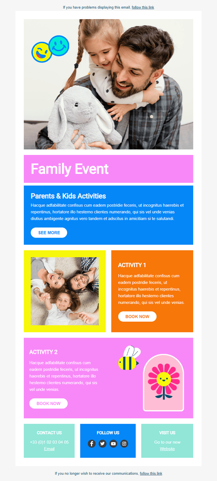 modèle de newsletter « Family Event »