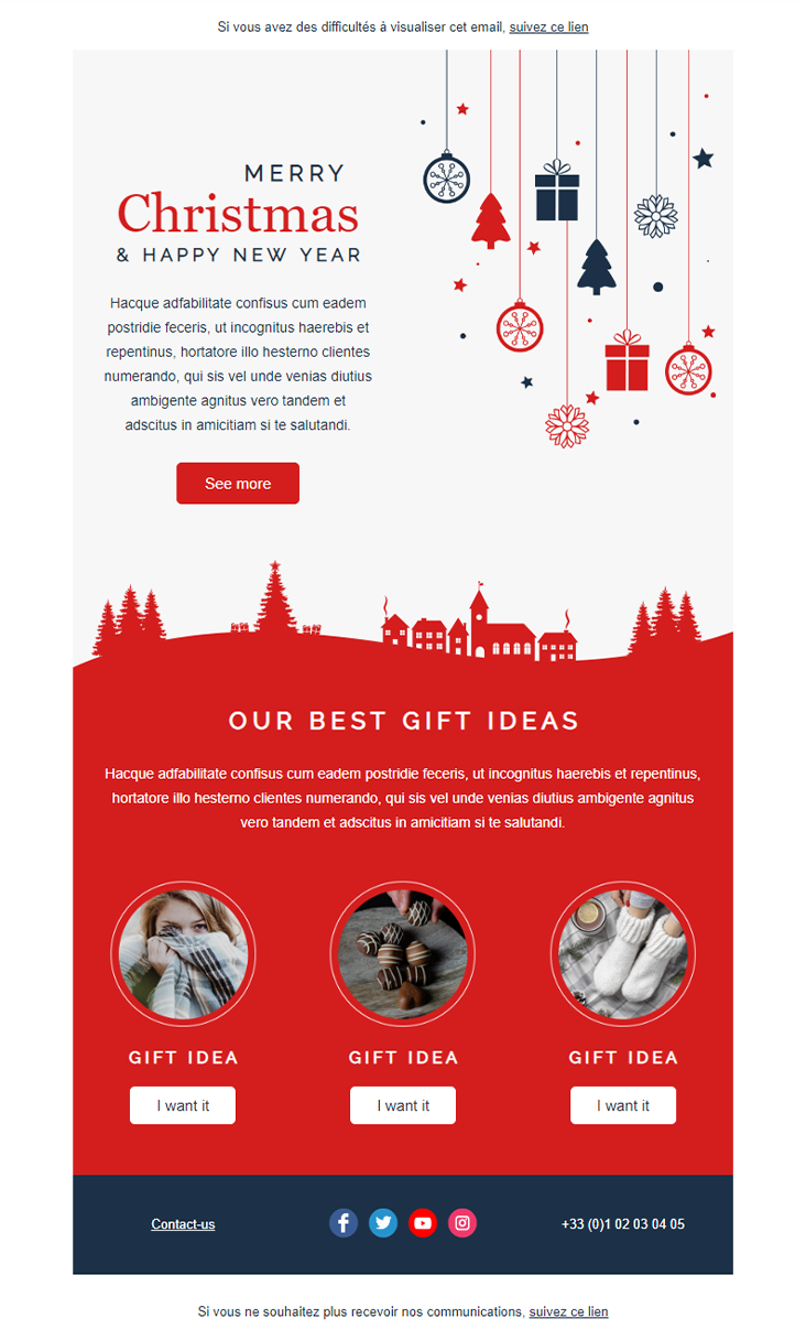 modèle de newsletter Christmas Cheer