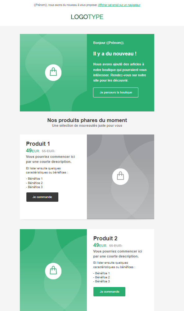 retargeting par email : recommandation de produits
