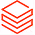 Red stacked books icon representing a library or reading.