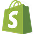 Shopify logo featuring a green shopping bag with a white stylized S.