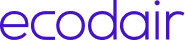Logo with the word 'ecodair' in lowercase blue letters.