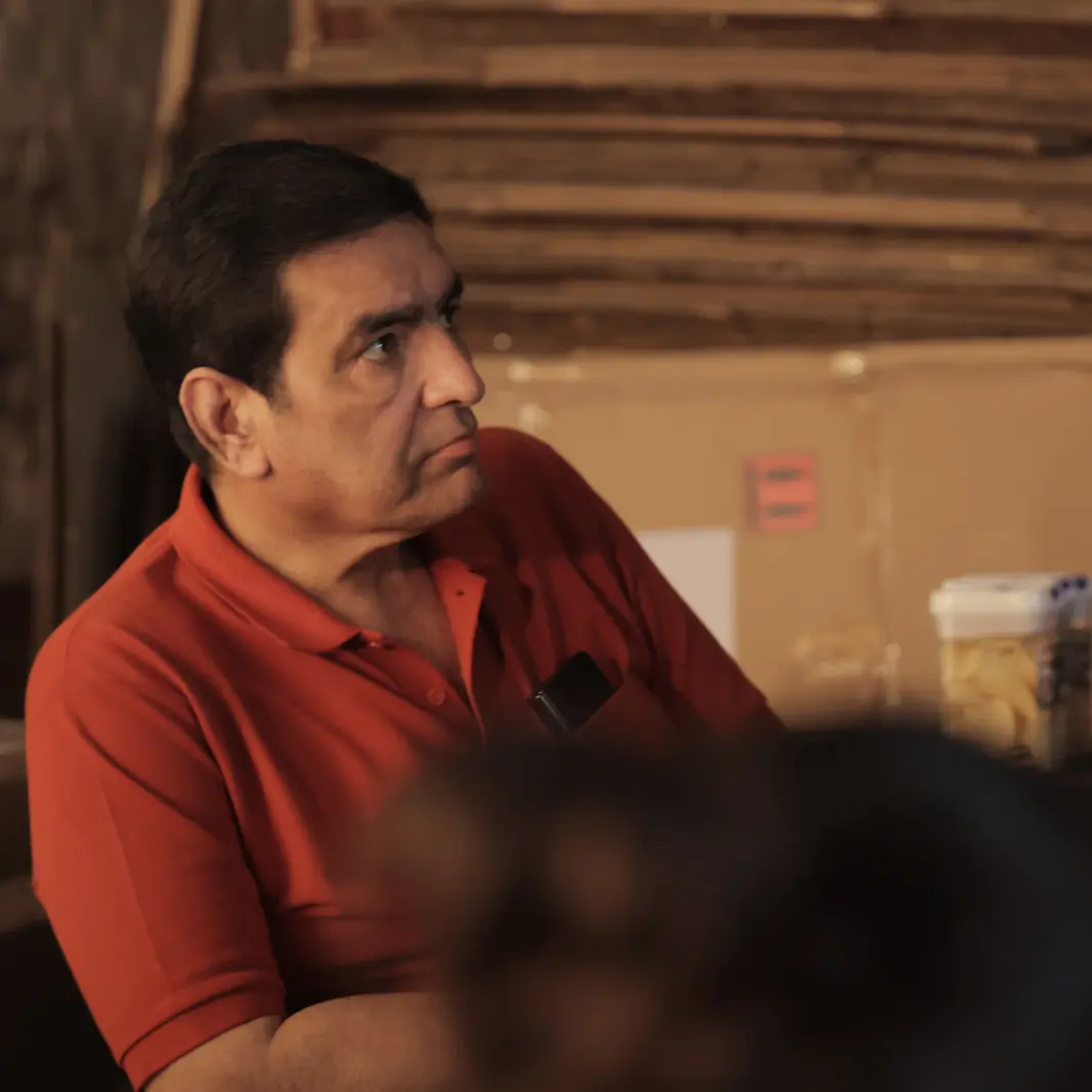 Picture of Dinesh Malhotra during the production process of a film.