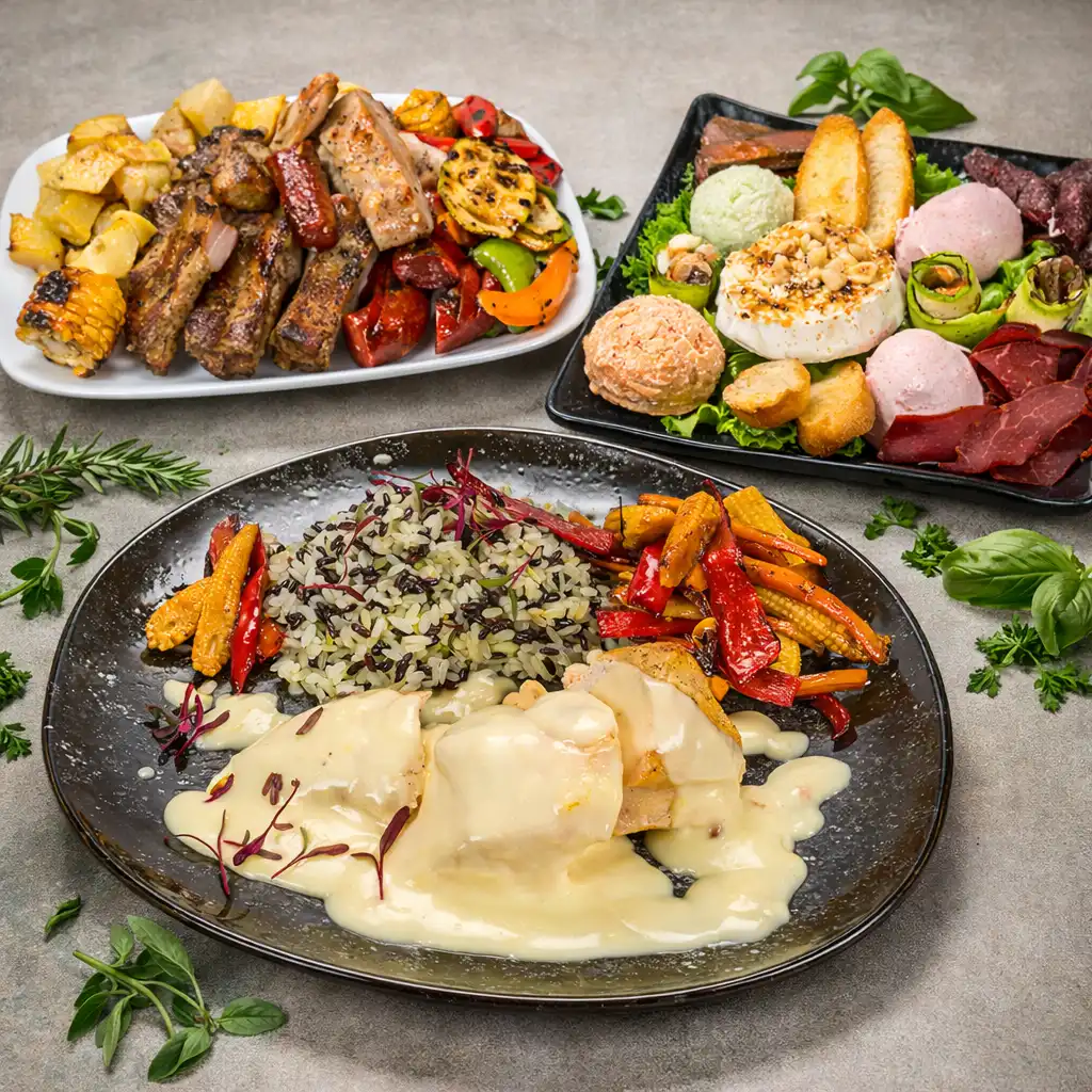 Апетитно поднесени основни ястия и специалитети в Ресторант Оазис