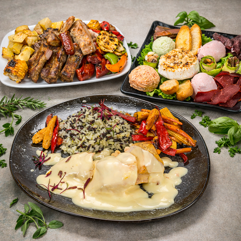 Апетитно поднесени основни ястия и специалитети в Ресторант Оазис