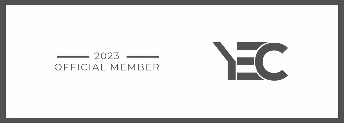 "YEC", to represent the Young Entrepreneur Council logo.