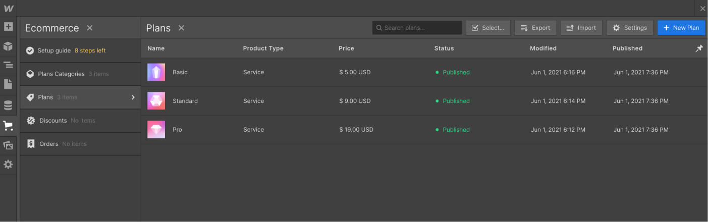 eCommerce Products - App X Webflow Template
