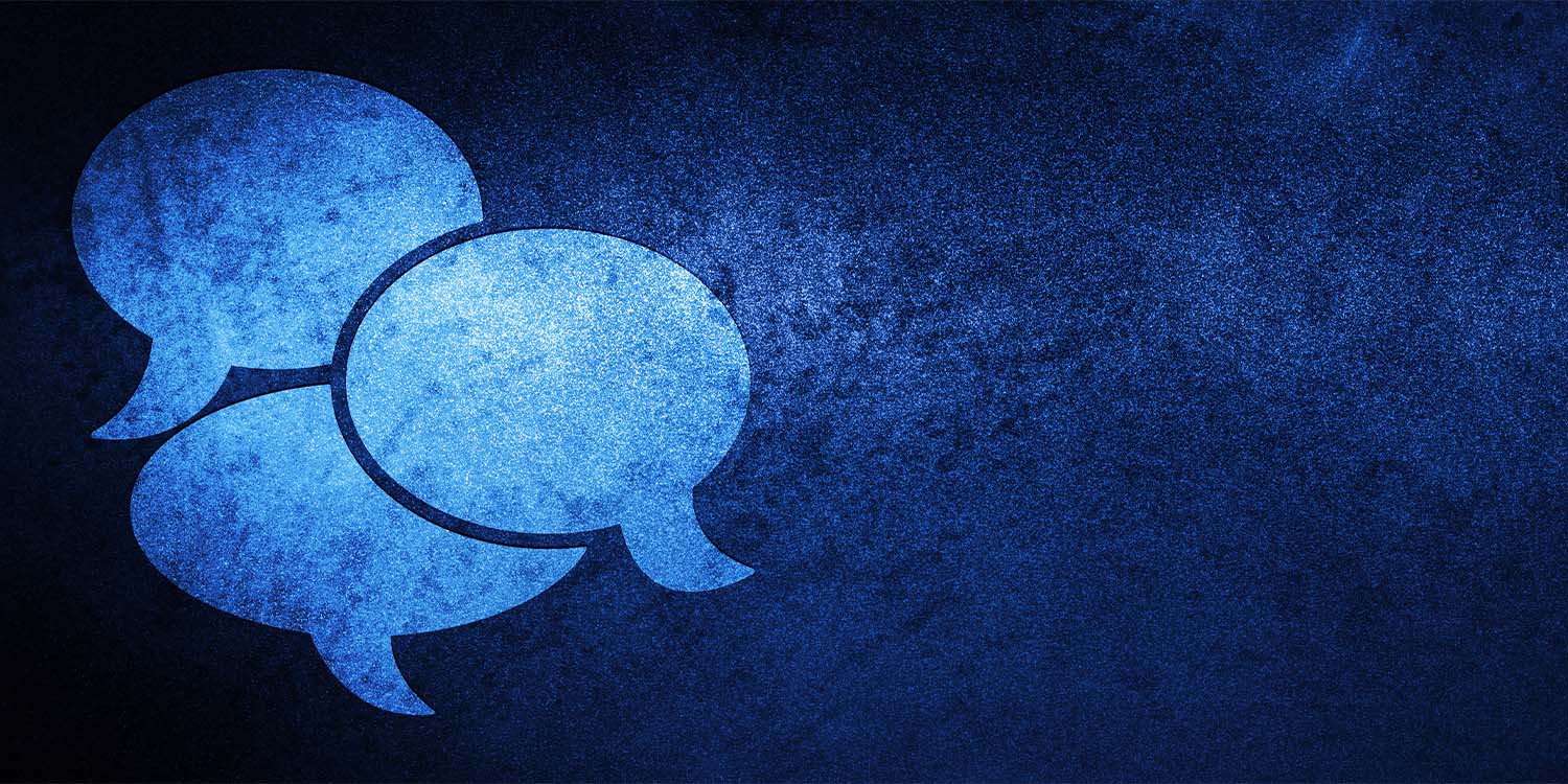 Talking cloud representing conversation about mobile apps