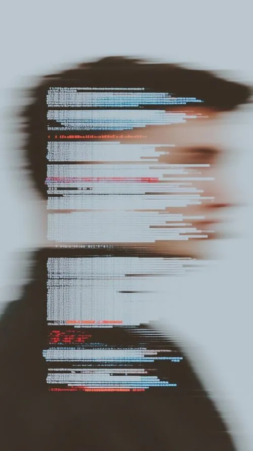 A blurry image of a man's face with a blurry background.