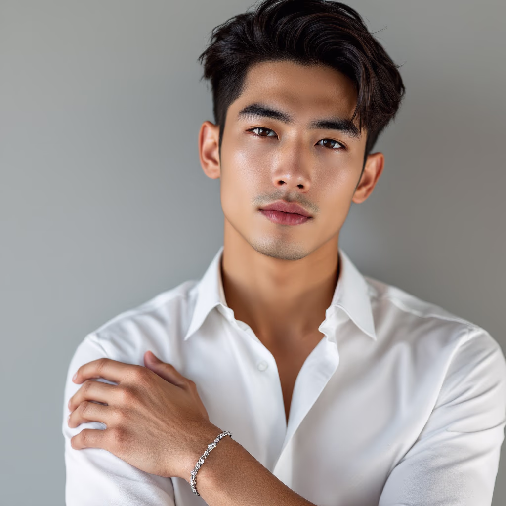 [headshot] image of customer (for a jewelry store)