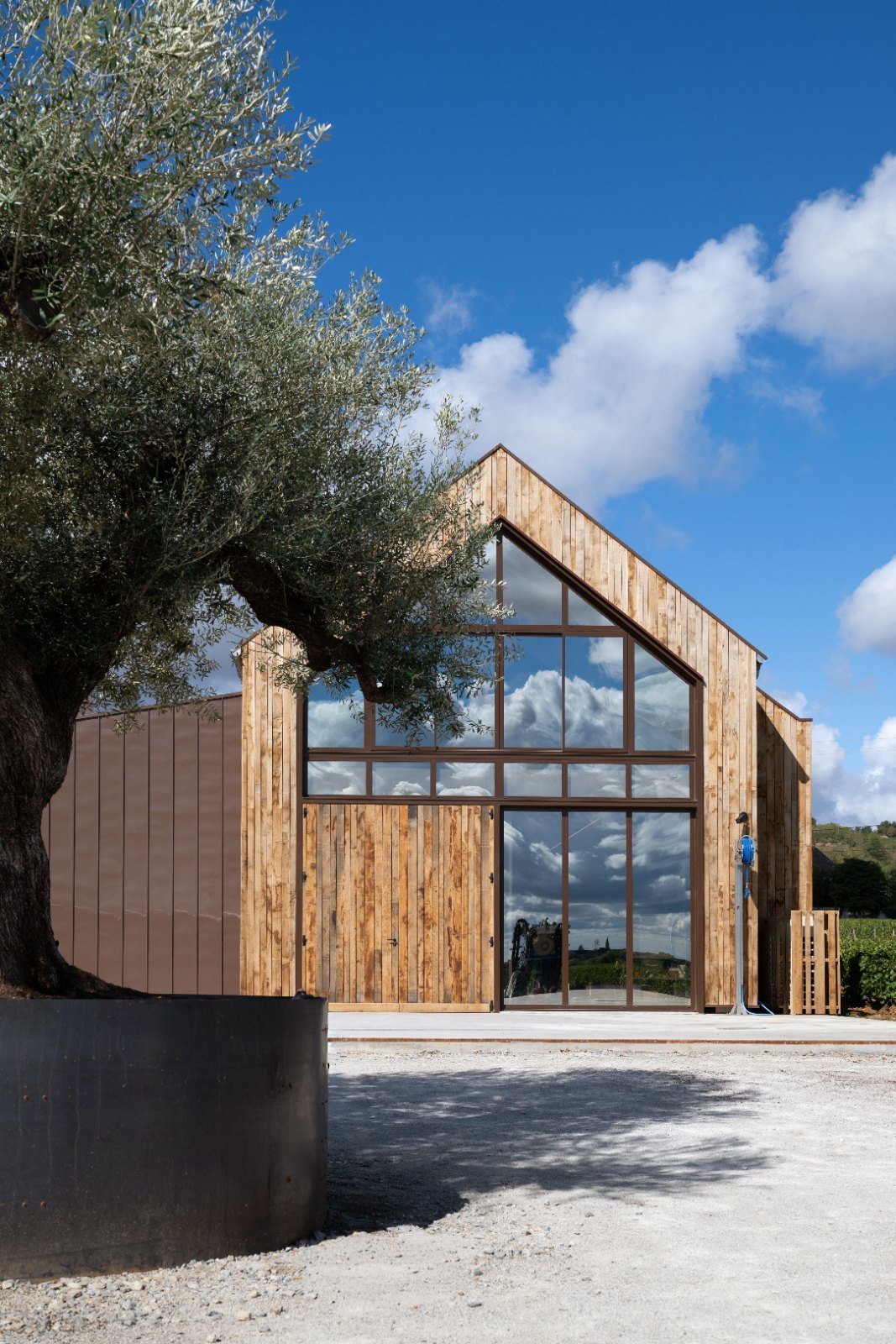 The new Domaine Dancer building in oak