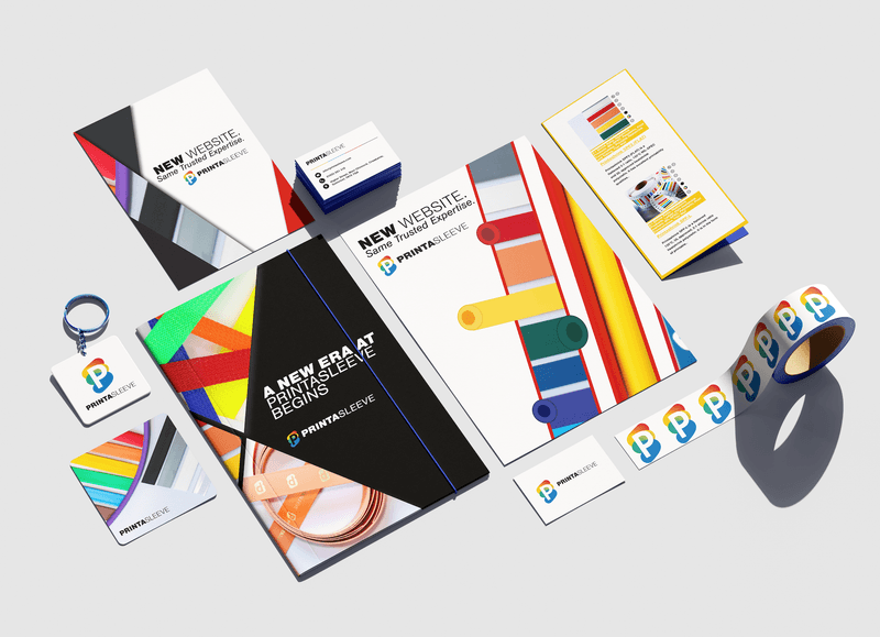 Printasleeve brand and print materials designed by The Artist Studio.