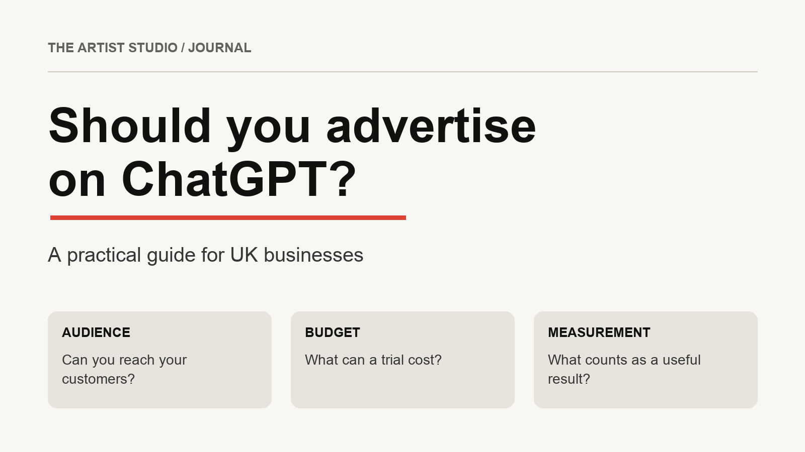 Should Your Business Advertise on ChatGPT? A UK Guide