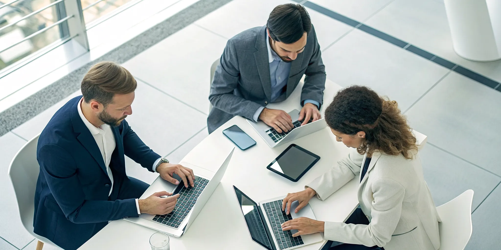 Sales team using a sales activity management suite for performance tracking and reporting.