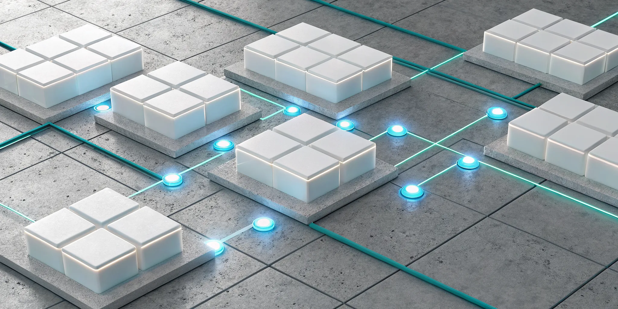 Connected digital blocks forming a discovery framework for solving complex problems.