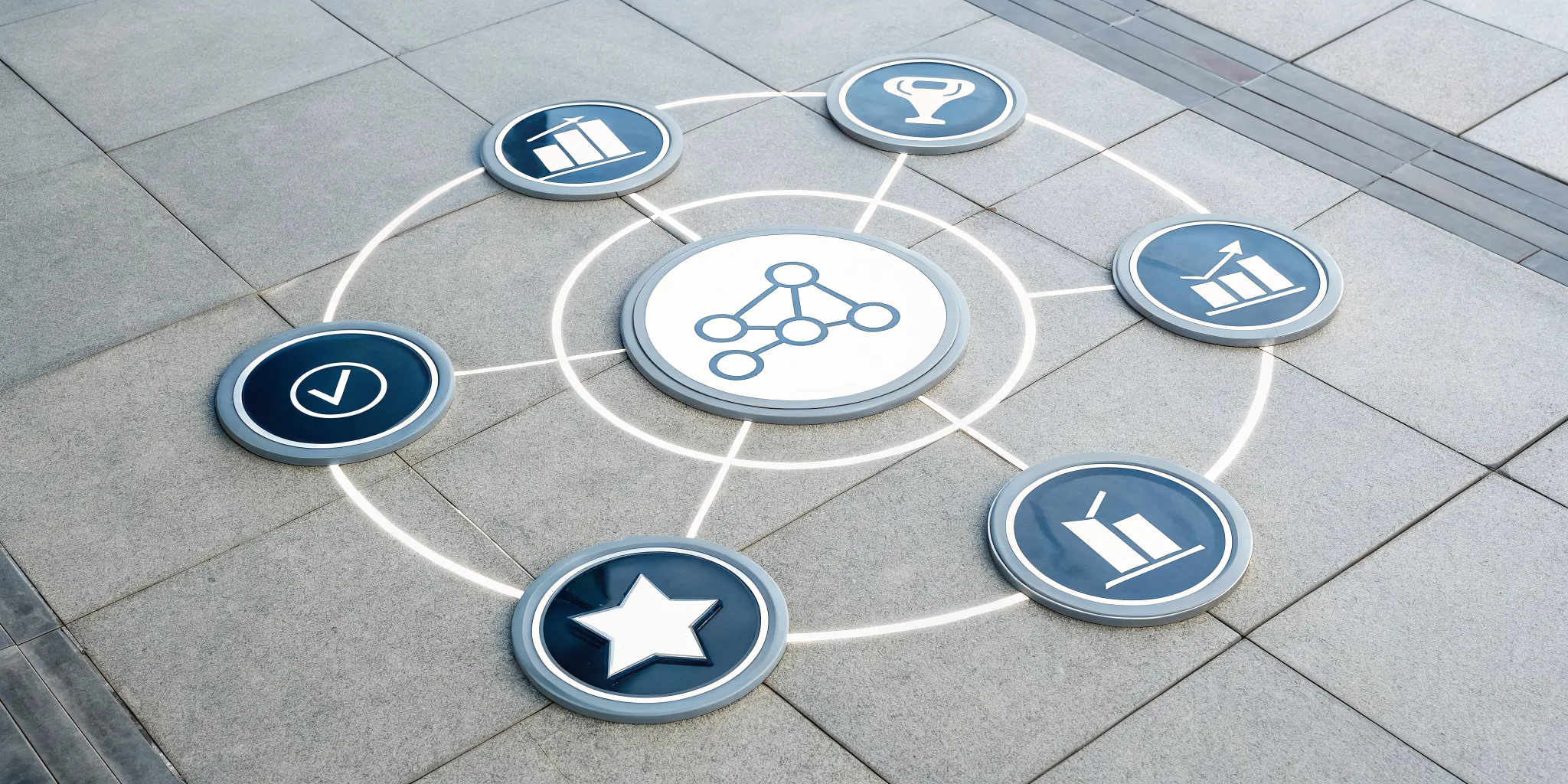 Diagram explaining what the MEDDIC sales process is with its six core elements.