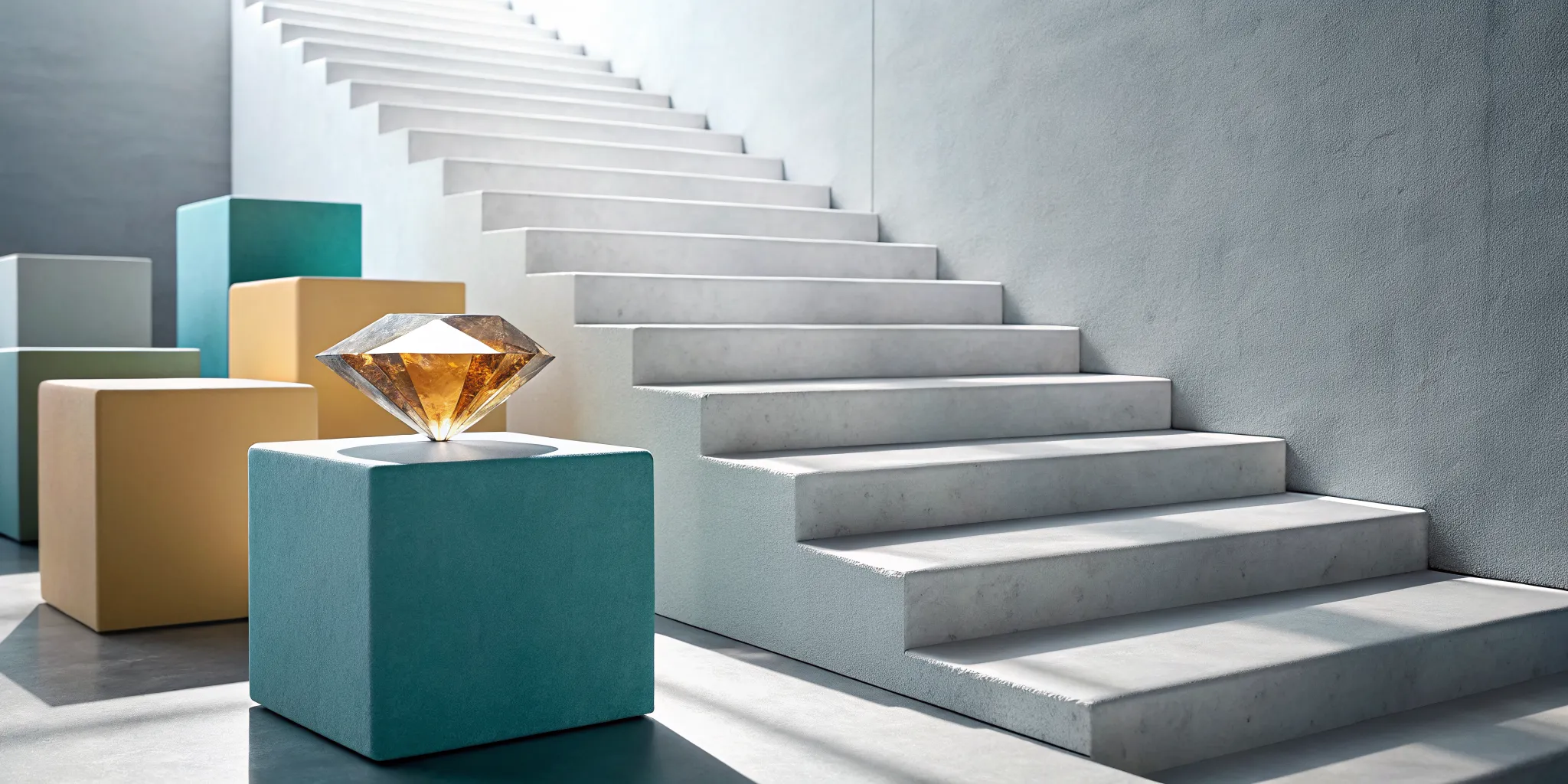 A diamond set apart on a pedestal, showcasing its unique value proposition.