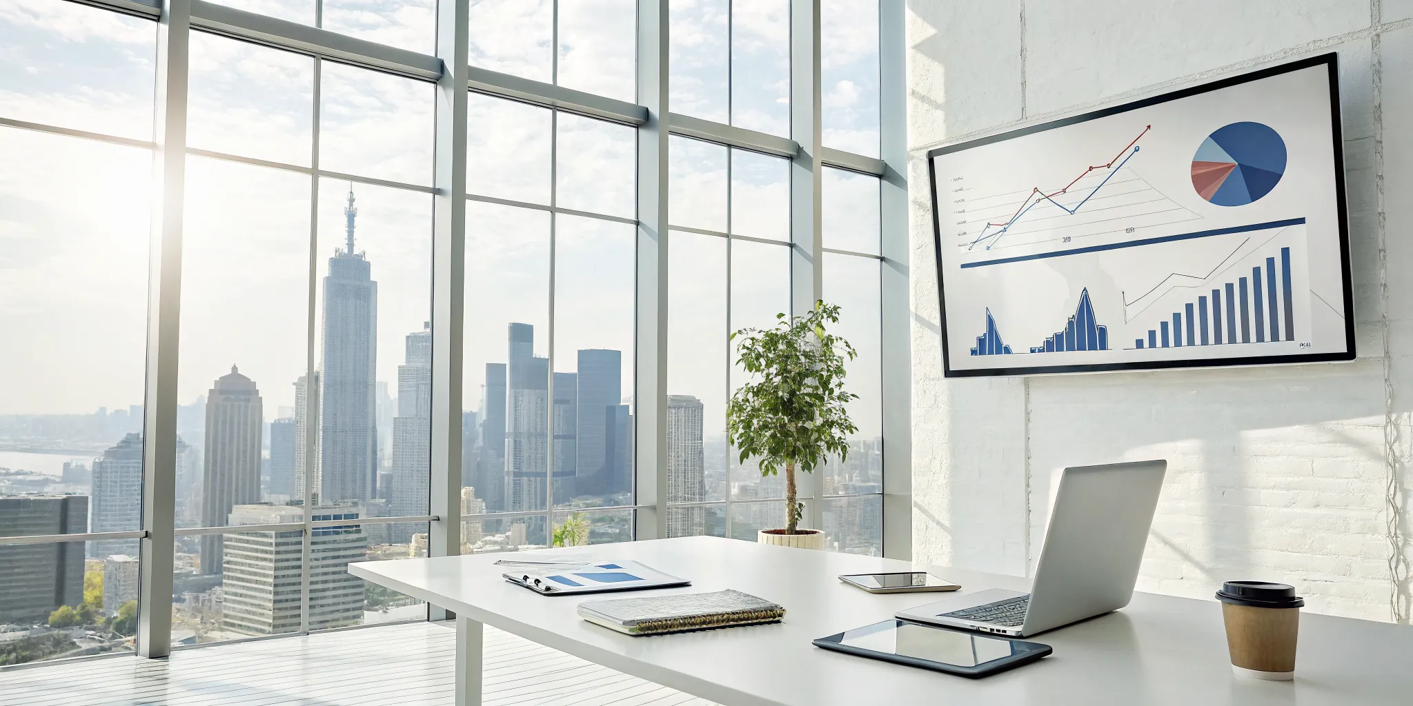 Charts on a laptop screen showing metrics used to measure and increase customer value.