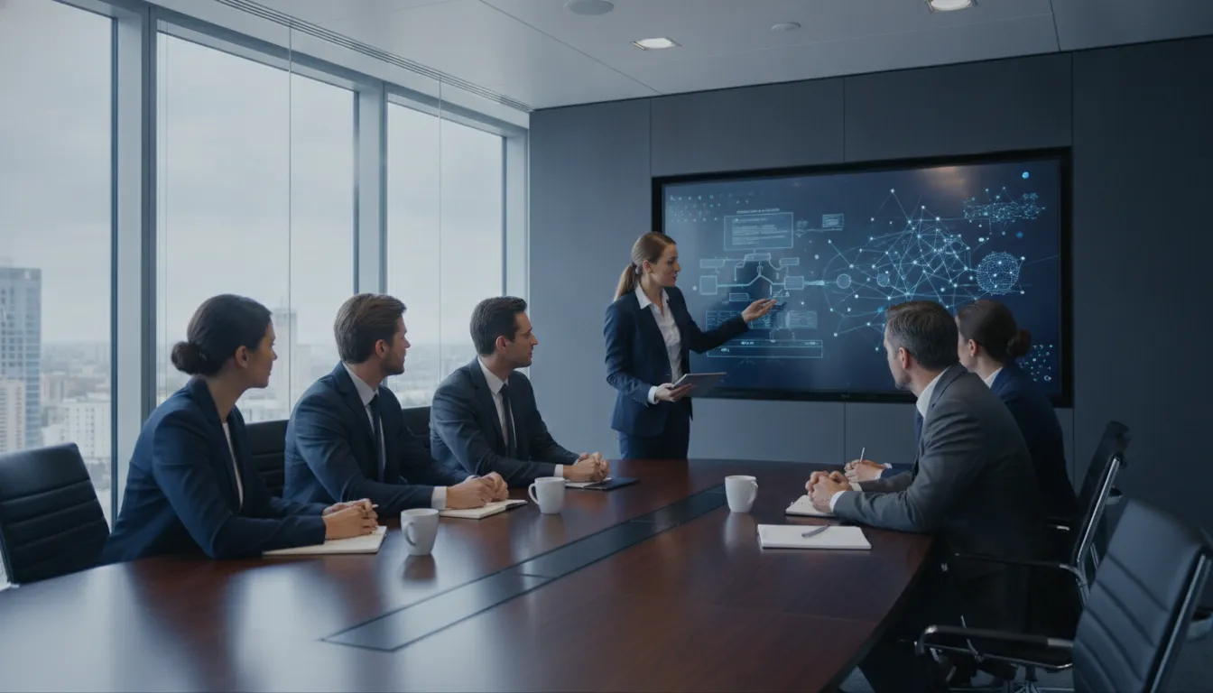 Sales team validating MEDDIC decision criteria with enterprise stakeholders