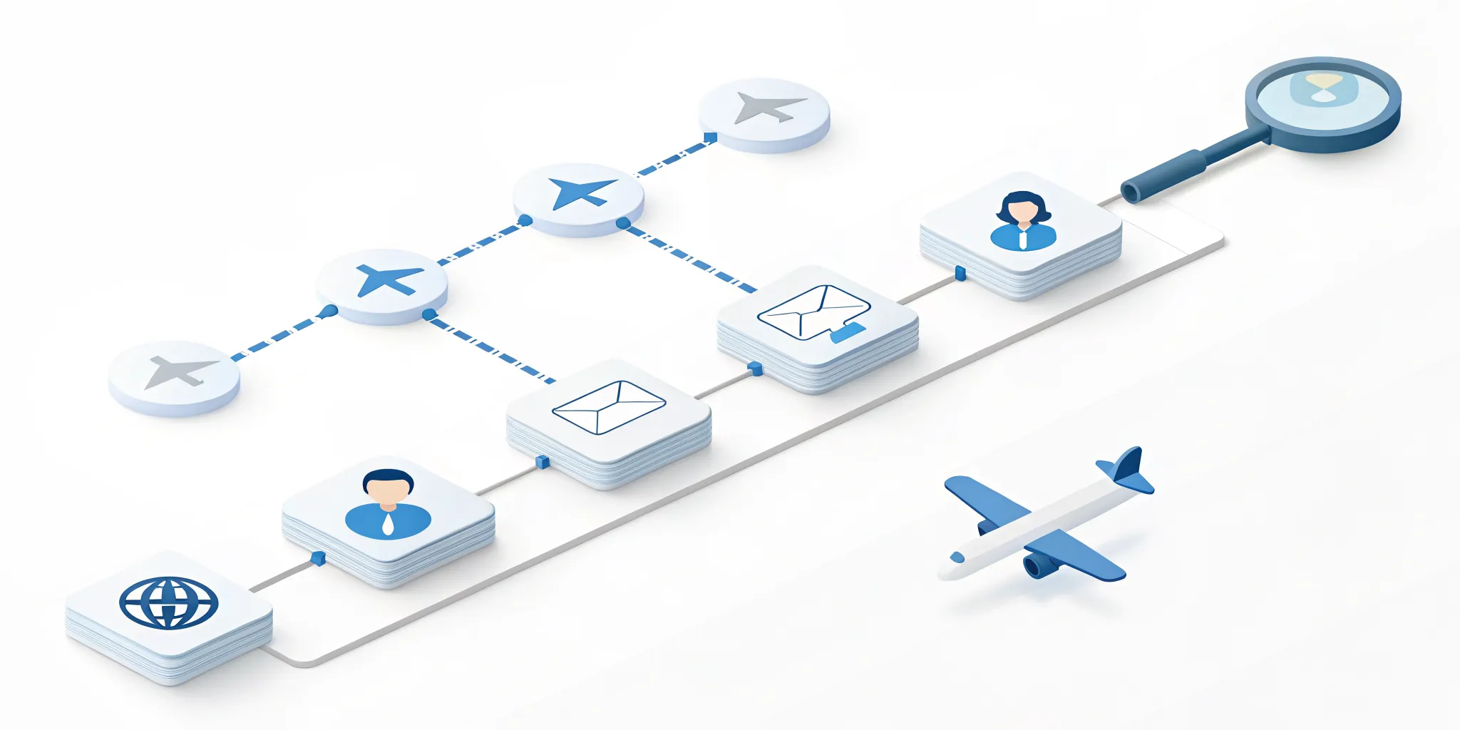 Outbound lead generation process from prospecting and research to outreach.