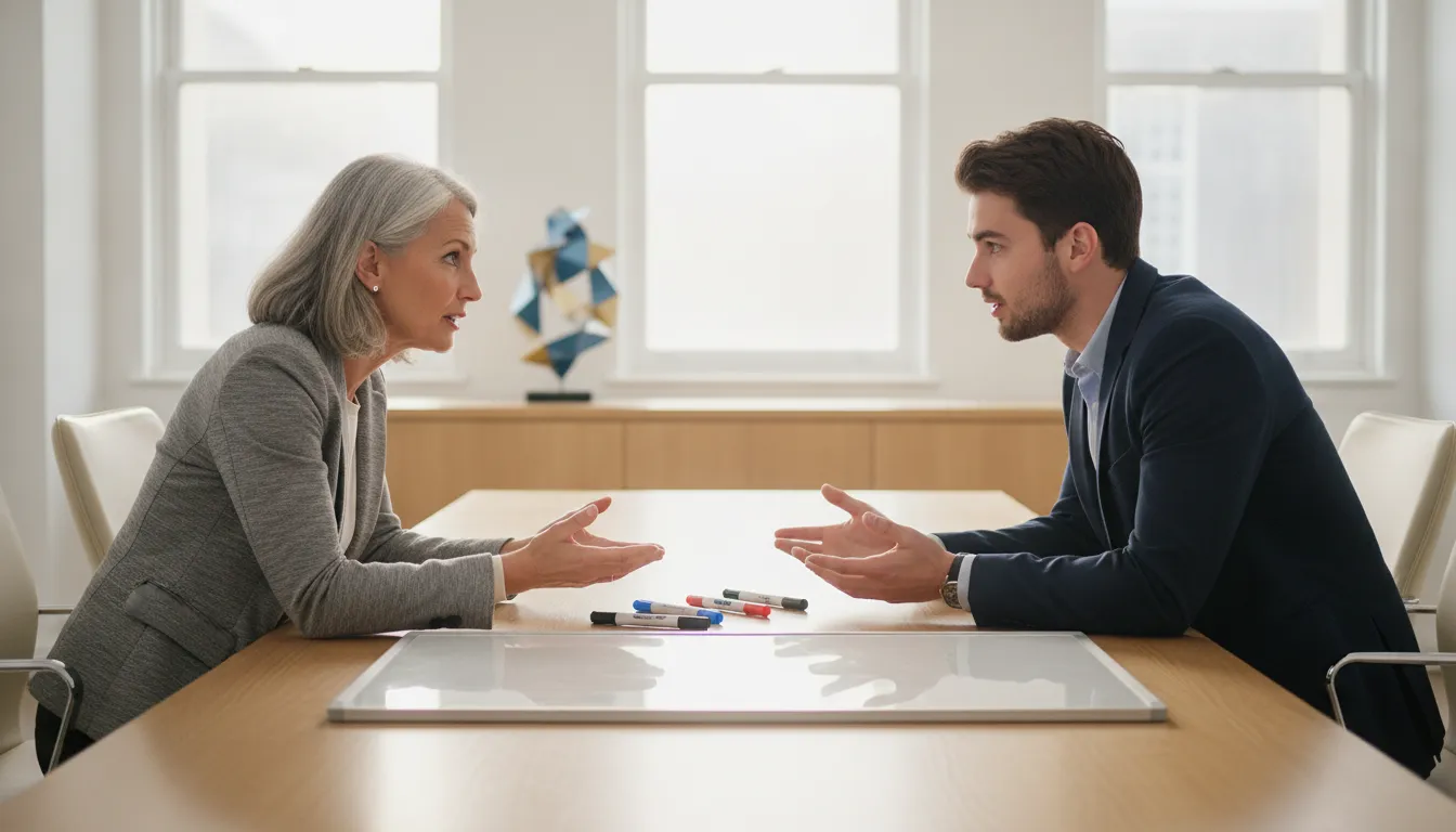 senior sales leader coaching a junior seller on qualification