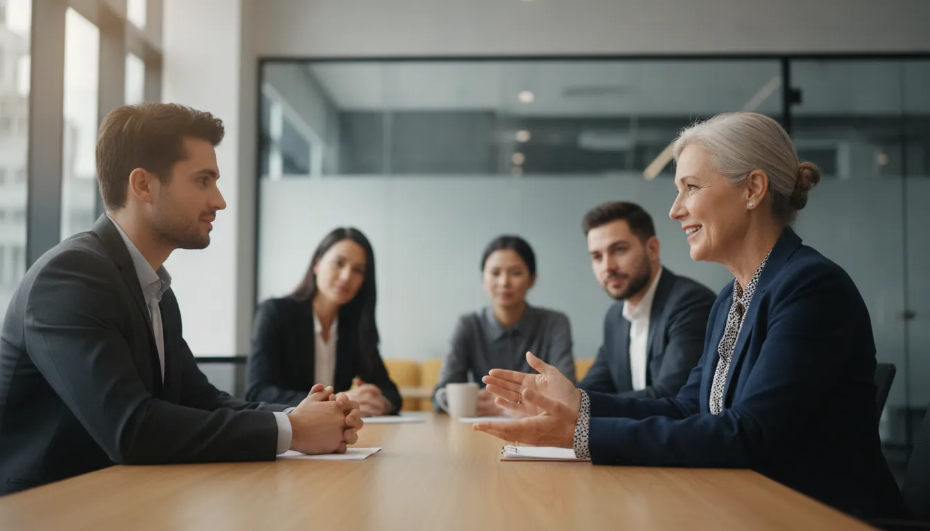 Sales leaders coaching sellers through a live sales playbook conversation