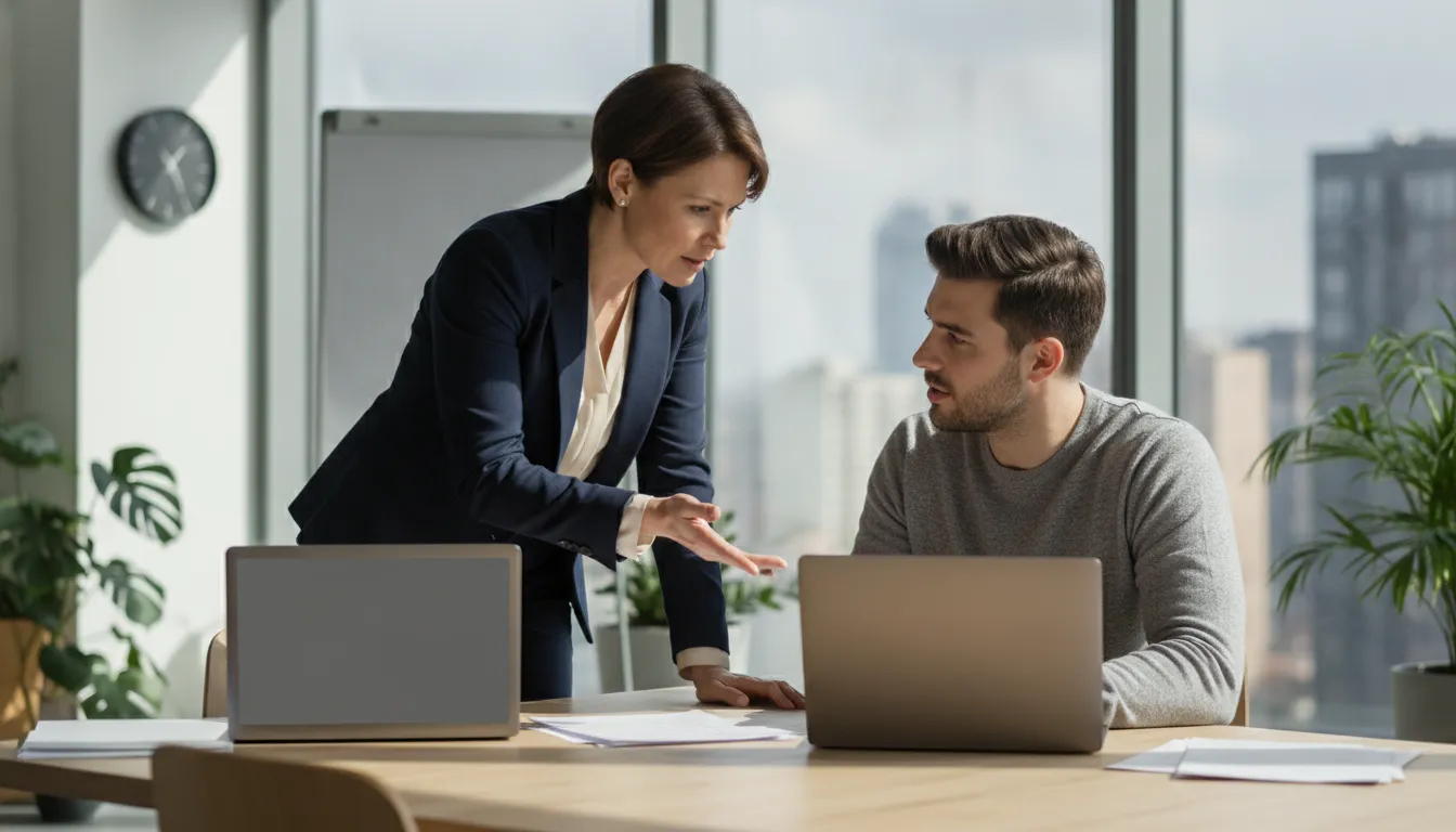 Revenue manager coaching an account executive on evidence quality in a technology deal