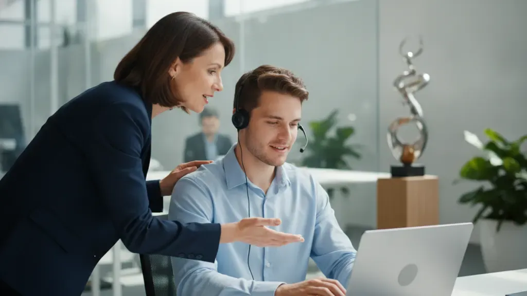 Live coaching that helps a B2B sales team apply scalable sales process consulting in a customer conversation
