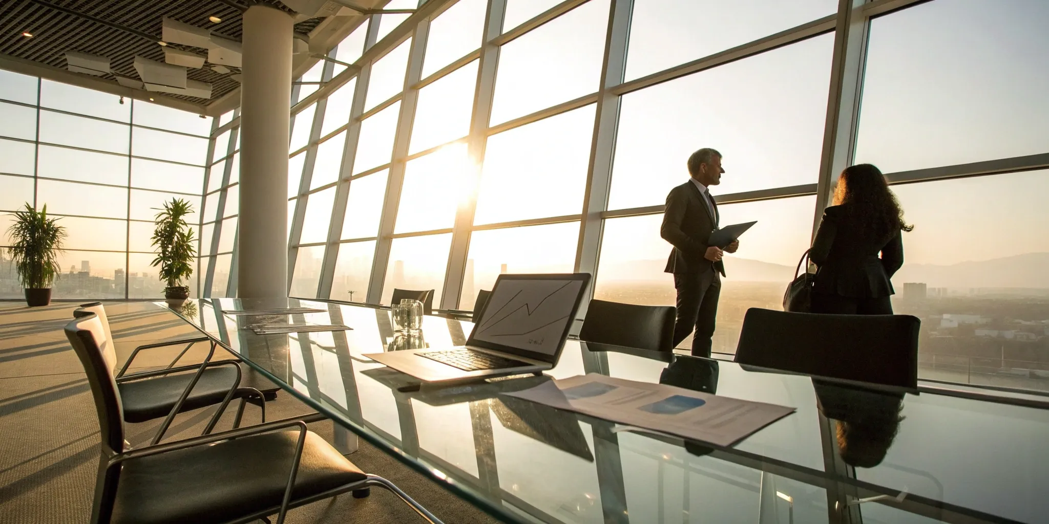 Business professionals planning a go-to-market strategy with consulting services.