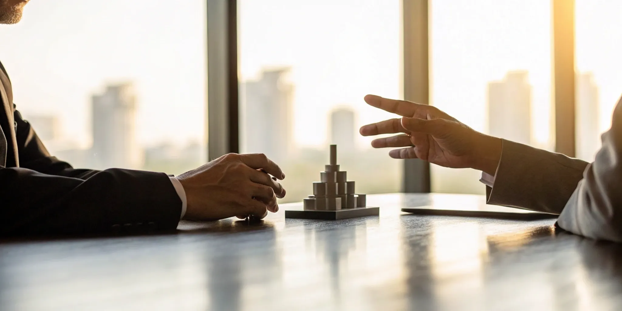 Identifying the economic buyer during a strategic sales meeting with a key decision-maker.