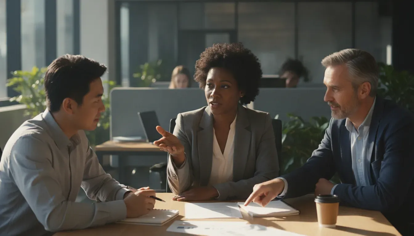 B2B technology sales leaders coaching a live customer conversation